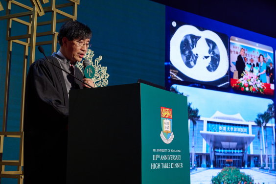 Professor Yuen Kwok-yung, Henry Fok Professor in Infectious Diseases is the keynote speaker at the dinner